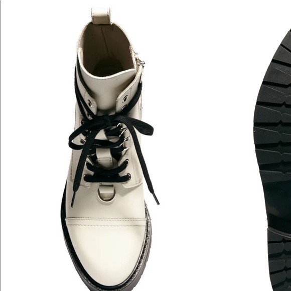 New All Saints Lira Hiking White Boots - Picture 3 of 8